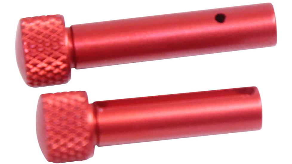Guntec USA AR 5.56 Cal Extended Takedown Pin Set, Gen 2, Anodized Red, TDP-SET-G2-RED