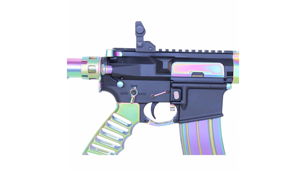 Guntec USA AR-15 Builders Kit w/Ambidextrous Safety, Matte Rainbow, BUILD-KIT-AMBI-M-RPVD