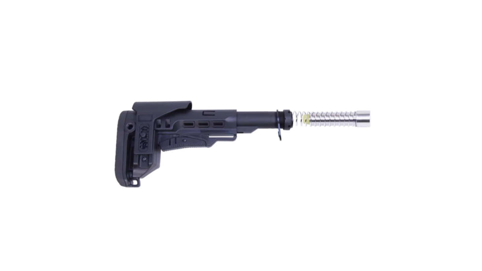 Guntec USA AR 9mm Multi Caliber Collapsible Stock w/Adjustable Cheek Riser, Black, MCS-R-9