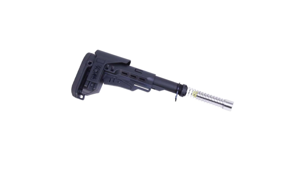Guntec USA AR 9mm Multi Caliber Collapsible Stock w/Adjustable Cheek Riser, Black, MCS-R-9