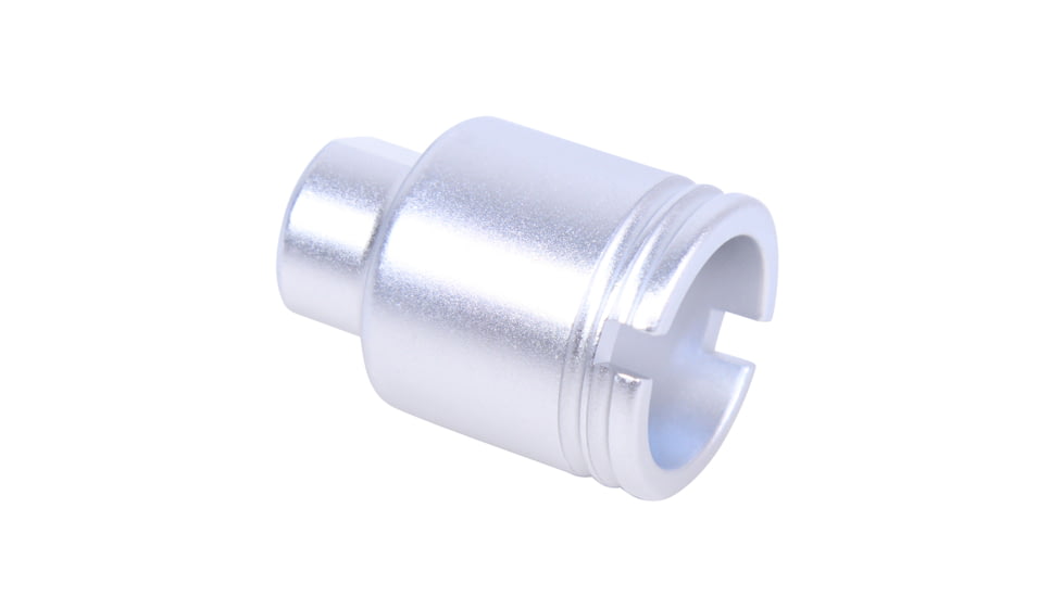 Guntec USA AR 9mm Stubby Slim Compact Flash Can, Anodized Clear, SCONE-FH-9-CLEAR