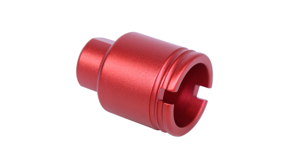 Guntec USA AR 9mm Stubby Slim Compact Flash Can, Anodized Red, SCONE-FH-9-RED