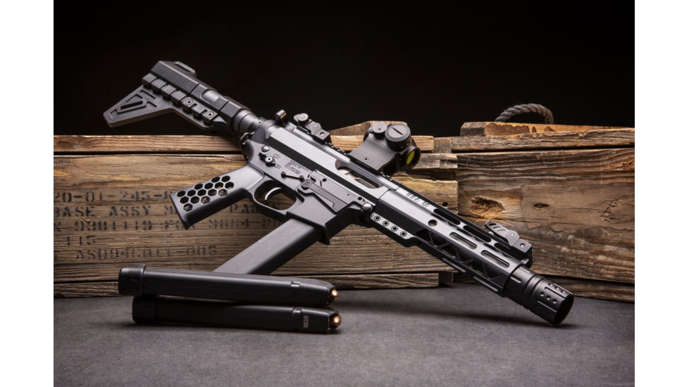 Guntec USA AR Micro Breach Pistol Brace, Black, MBPB-SHELL