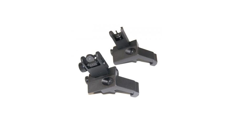 GUNTEC USA AR15 45 Degree Spring Assisted Flip Up Sight Set OFFSET-K