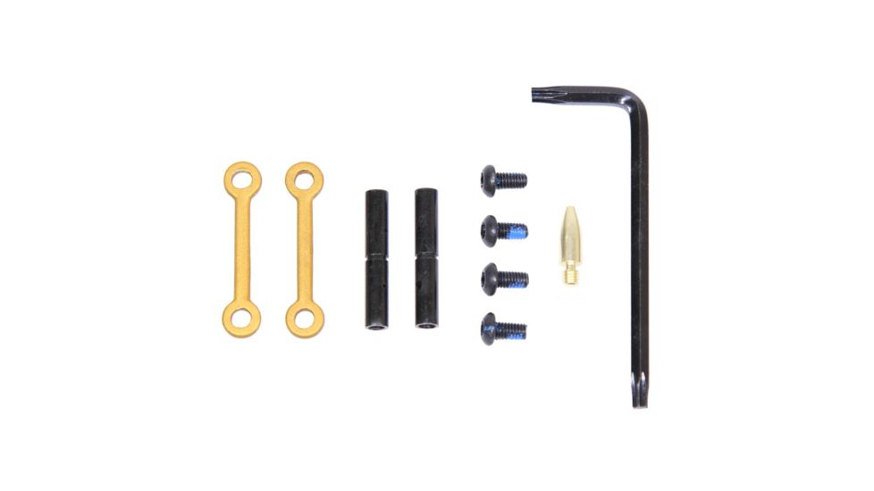 Guntec USA AR15 Complete Anti-Rotation Trigger/Hammer Pin Set, Anodized Gold, GT-ARP-GOLD