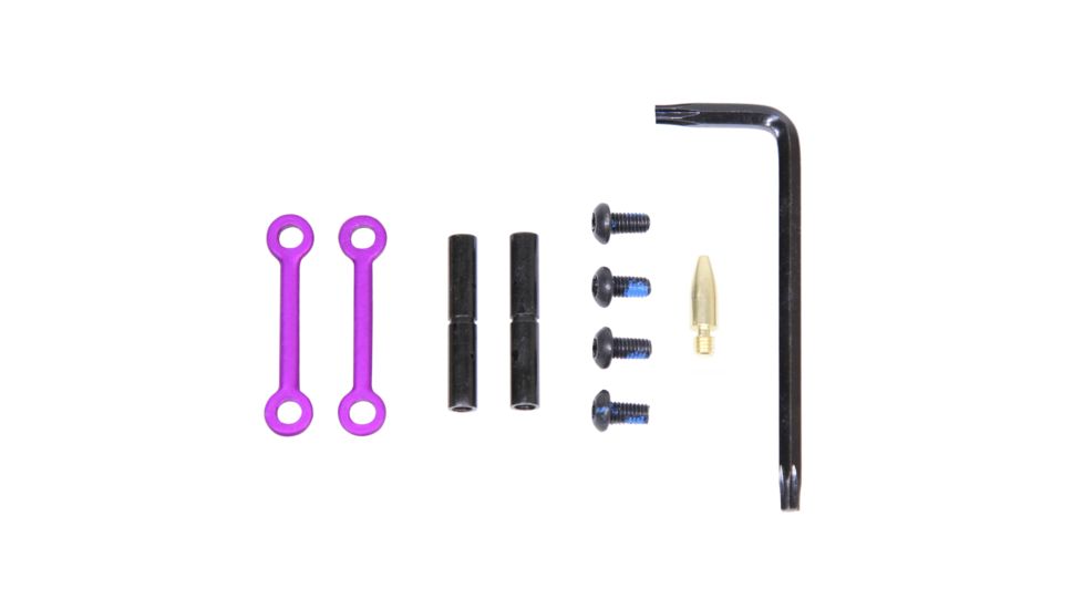 Guntec USA AR15 Complete Anti-Rotation Trigger/Hammer Pin Set, Anodized Purple, GT-ARP-PURPLE
