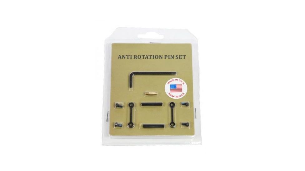 GUNTEC USA AR15 Complete Anti-Rotation Trigger/Hammer Pin Set,Black GT-ARP
