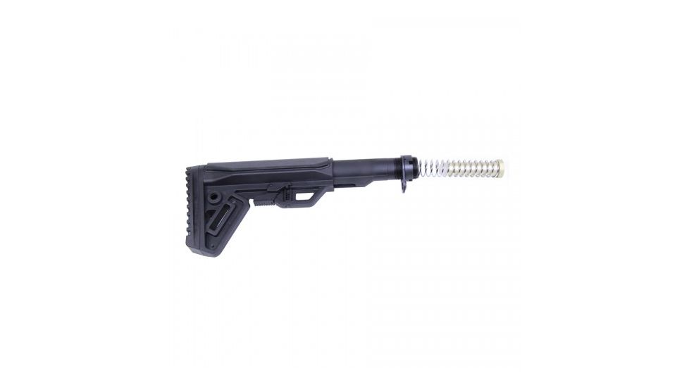 Guntec USA Gen 2 Minimalistic Lightweight Stock Set, AR-15, Buffer Tube/CAR Buffer/Spring/End Plate/Castle Nut/Butt Pad, Black MLS-G2