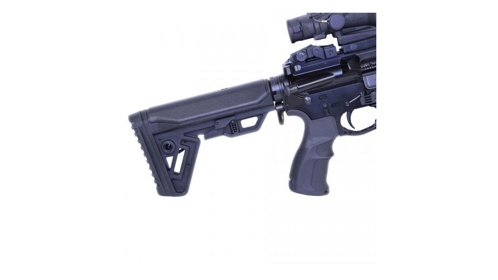 Guntec USA Gen 2 Minimalistic Lightweight Stock Set, AR-15, Buffer Tube/CAR Buffer/Spring/End Plate/Castle Nut/Butt Pad, Black MLS-G2