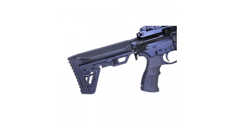 Guntec USA Gen 2 Minimalistic Lightweight Stock Set, AR-15, Buffer Tube/CAR Buffer/Spring/End Plate/Castle Nut/Butt Pad, Black MLS-G2