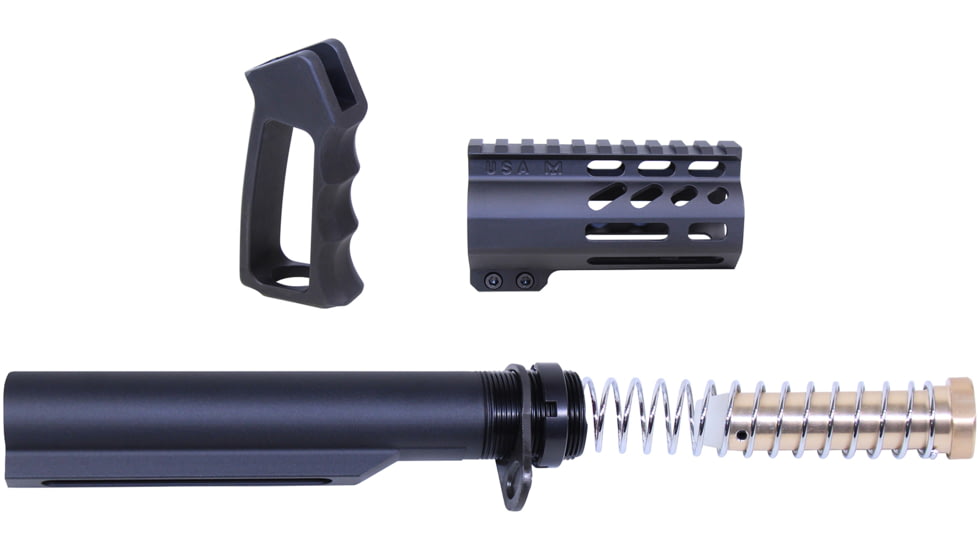 Guntec USA AR-15 M-LOK Micro Pistol Furniture Set w/ Milspec Buffer Tube