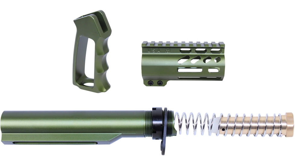 Guntec USA AR-15 M-LOK Micro Pistol Furniture Set w/ Milspec Buffer Tube