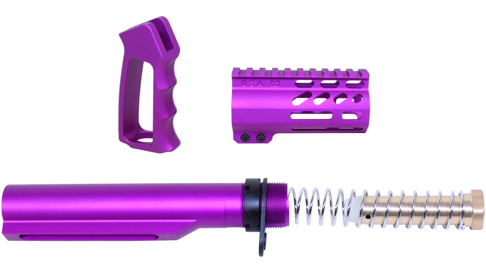 Guntec USA AR-15 M-LOK Micro Pistol Furniture Set w/ Milspec Buffer Tube