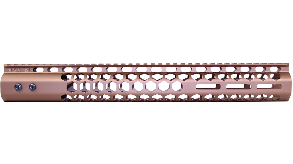 Guntec USA Honeycomb M-LOK Free Floating Handguard With Monolithic Top Rail