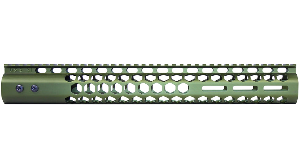 Guntec USA Honeycomb M-LOK Free Floating Handguard With Monolithic Top Rail
