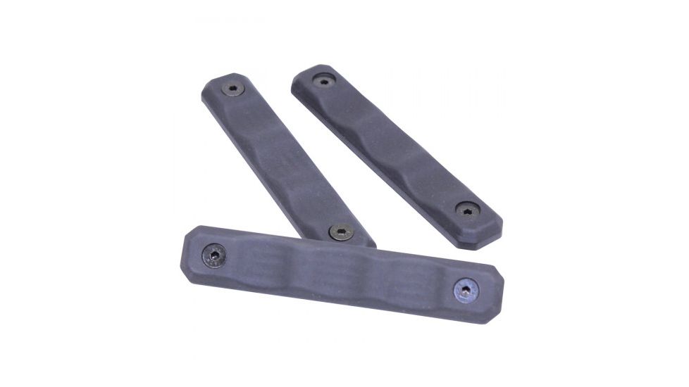 Guntec USA M-LOK Gen II Neoprene Grip Panels w/ Finger Grooves, 3 Pcs Kit, Black GT-MLK-PANEL-G2