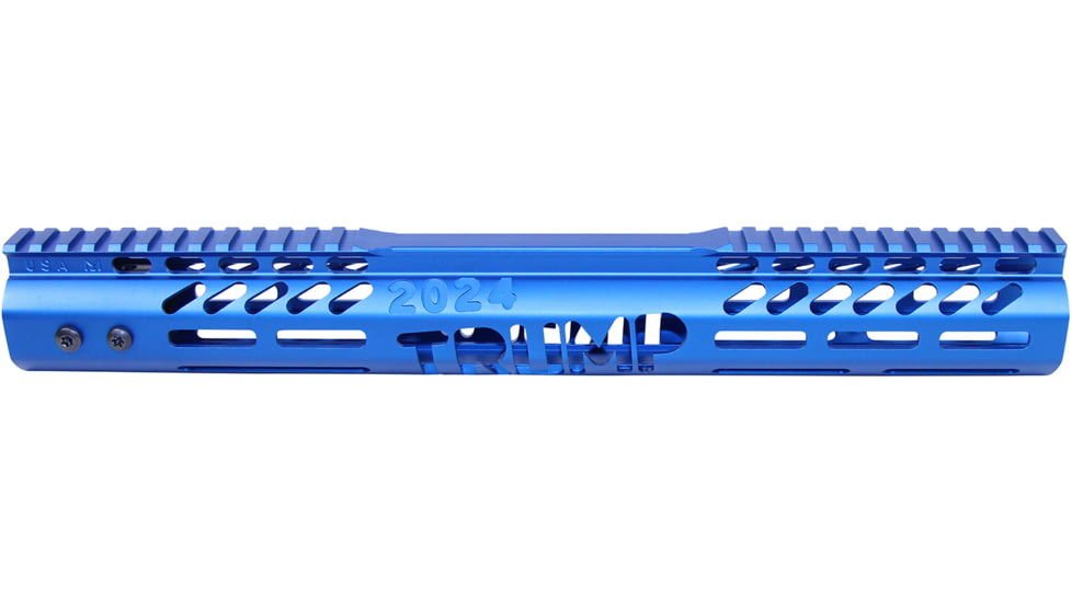 Guntec USA Limited Edition Trump Series M-LOK System Free Floating Handguard w/Monolithic Top Rail, .308 Caliber, 15in, Anodized Blue, GT-15MLK-TRUMP-308-BLUE