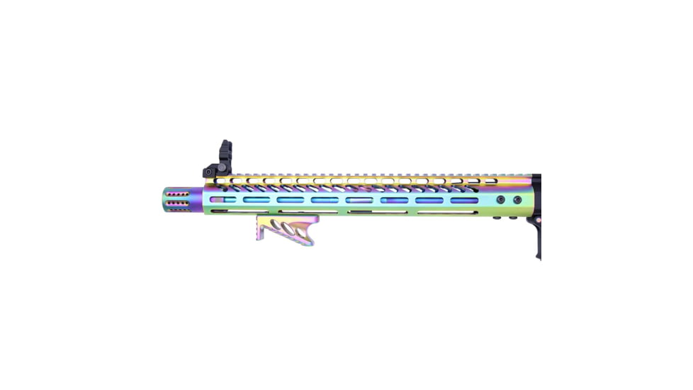 Guntec USA M-LOK Micro Angle Grip, Matte Rainbow Pvd Coated, ANGLE-MICRO-M-RPVD
