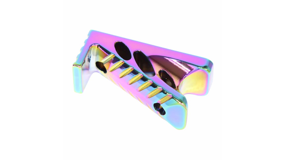 Guntec USA M-LOK Micro Angle Grip, Rainbow Pvd, ANGLE-MICRO-RPVD