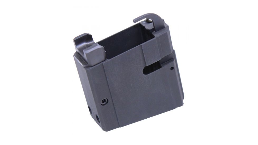 Guntec USA Magwell Adapter Block, AR-15, 9mm, Alluminum, Anodized Matte Finish, Black MAGA-9