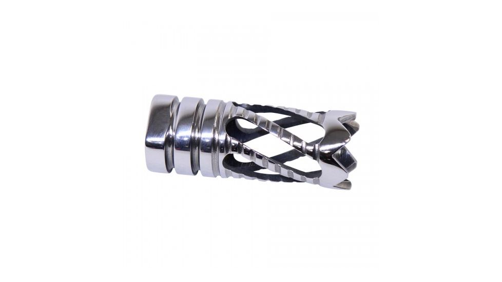 Guntec USA Spiral Flash Hider, AR-15, .223, 1/2x28 Thread, Polished Mirror ARTWIST-HP