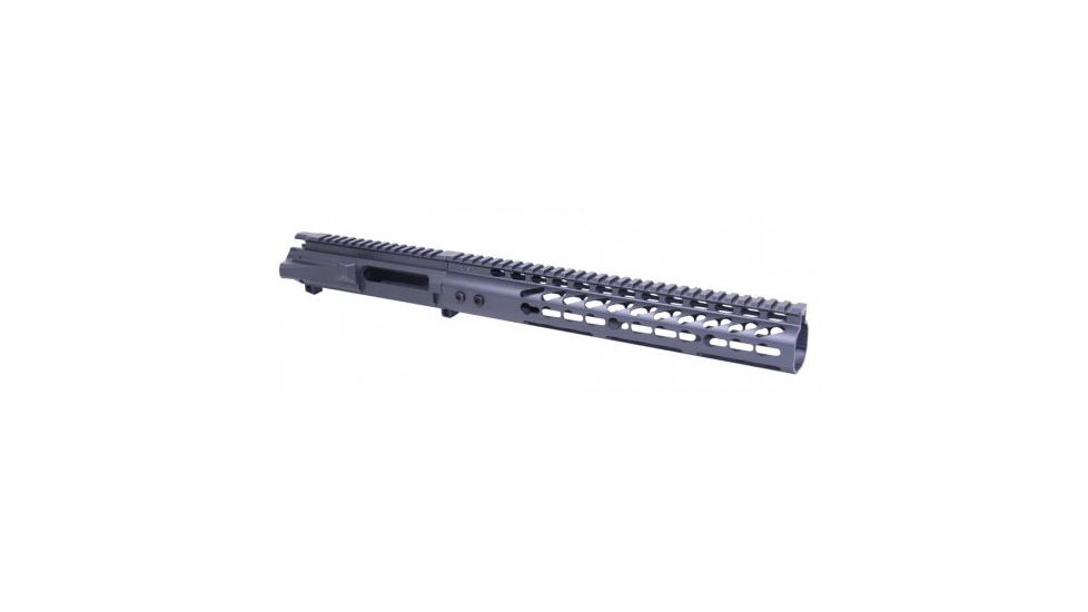 Guntec USA Stripped Upper Receiver, AR-15, .223/5.56, 12 inch Ultralight Series Keymod Handguard, Sniper Grey GT-UPPER-SET-SG-12JK
