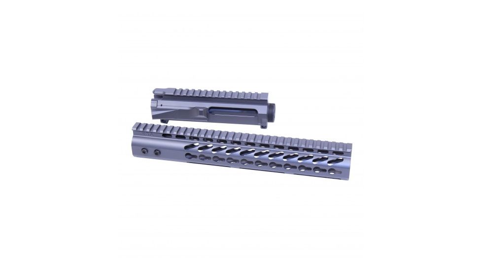 Guntec USA Stripped Upper Receiver, AR-15, .223/5.56, 12 inch Ultralight Series Keymod Handguard, Sniper Grey GT-UPPER-SET-SG-12JK
