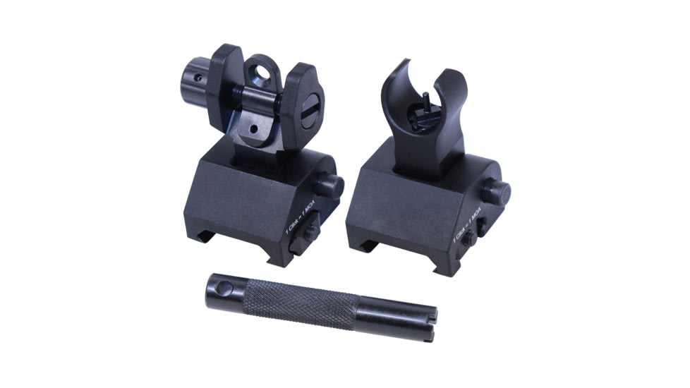 Guntec USA Tactical Iron Precision Sights, Black, GT-TIPS
