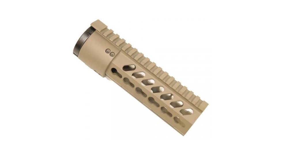 GUNTEC USA Thin Profile Free Floating Keymod Handguard w/Removable Rails Monolithic Top Rail,7in,Cerakote Flat Dark Earth BA79-K-7-FDE