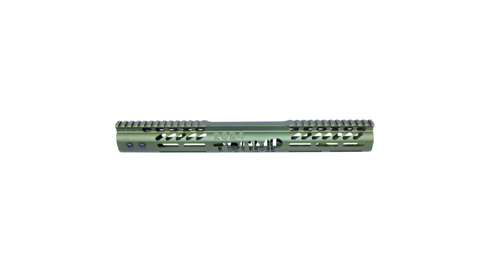 Guntec USA Trump Series Limited Edition M-LOK System Free Floating Handguard w/ Monolithic Top Rail, 15in, Anodized Green, GT-15MLK-TRUMP-GREEN