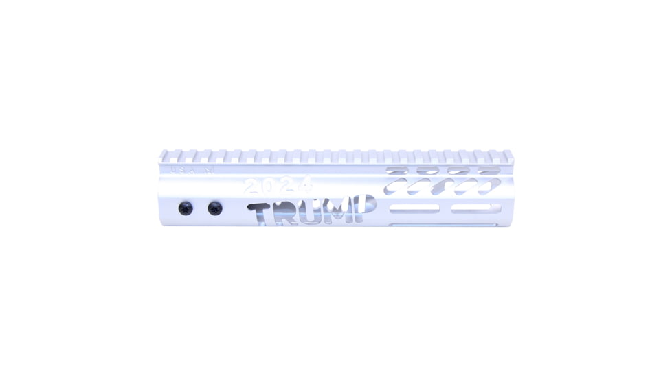 Guntec USA Trump Series Limited Edition M-LOK System Free Floating Handguard w/ Monolithic Top Rail, 9in, Anodized Clear, GT-9MLK-TRUMP-CLEAR