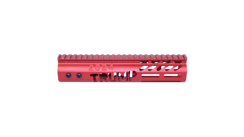 Guntec USA Trump Series Limited Edition M-LOK System Free Floating Handguard w/ Monolithic Top Rail, 9in, Anodized Red, GT-9MLK-TRUMP-RED