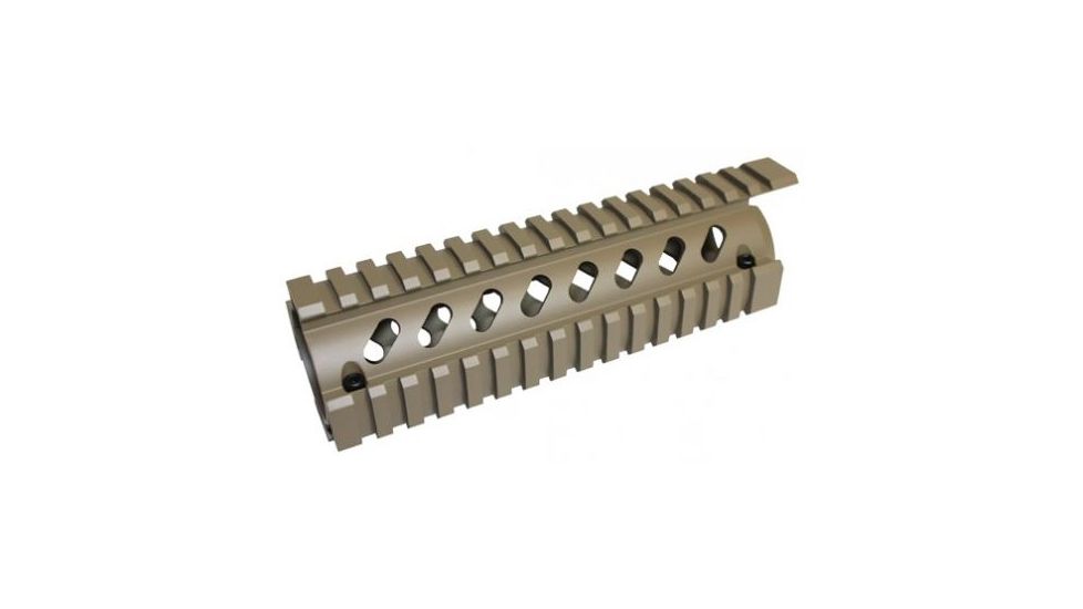 GUNTEC USA Two Piece Quad Rail w/Bridge Rail,Cerakote Flat Dark Earth GTQUAD16-JT-E