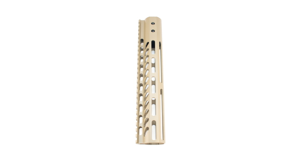 Guntec USA Ultra Lightweight Thin M-Lok Free Floating Handguard w/Monolithic Top Rail, 10in, Cerakote Flat Dark Earth, GT-10MLK-FDE