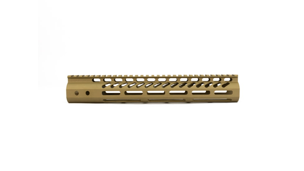 Guntec USA Ultra Lightweight Thin M-Lok Free Floating Handguard w/Monolithic Top Rail, 12in, Cerakote Flat Dark Earth, GT-12MLK-FDE