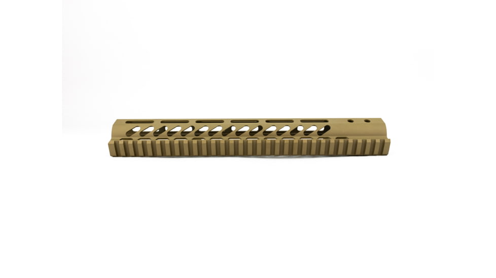 Guntec USA Ultra Lightweight Thin M-Lok Free Floating Handguard w/Monolithic Top Rail, 12in, Cerakote Flat Dark Earth, GT-12MLK-FDE