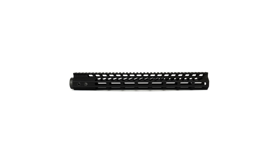 Guntec USA Ultra Lightweight Thin M-Lok Free Floating Handguard w/Monolithic Top Rail, 15in, Black, GT-15MLK