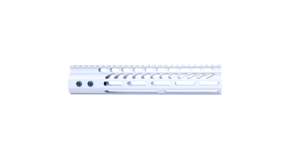 Guntec USA Ultra Lightweight Thin M-LOK System Free Floating Handguard w/Monolithic Top Rail, 10in, Clear, GT-10MLK-CLEAR