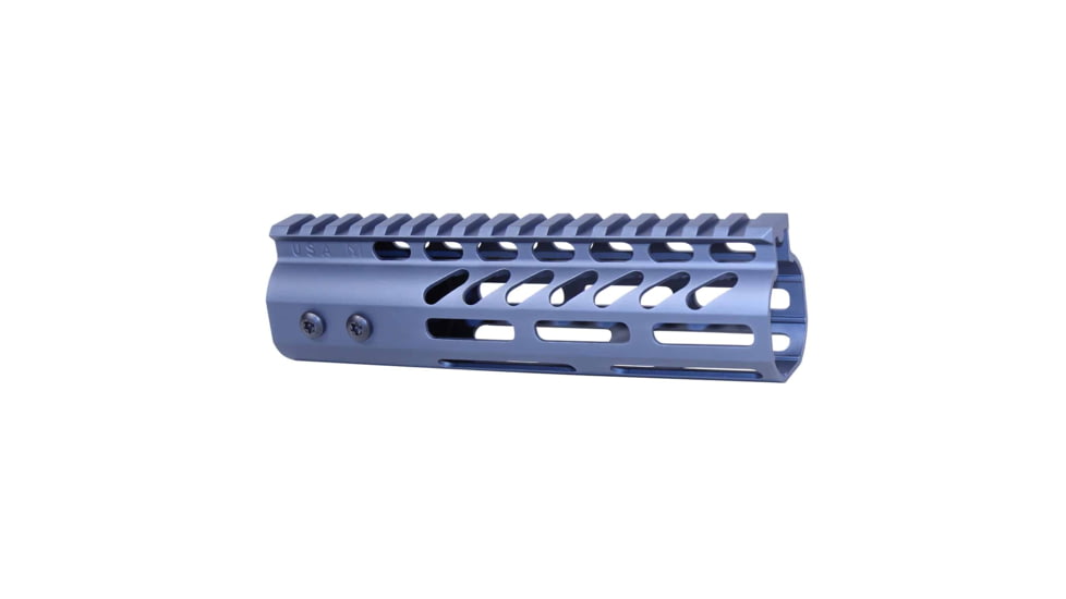 Guntec USA Ultra Lightweight Thin M-LOK System Free Floating Handguard w/Monolithic Top Rail, 7in, Grey, GT-7MLK-GREY