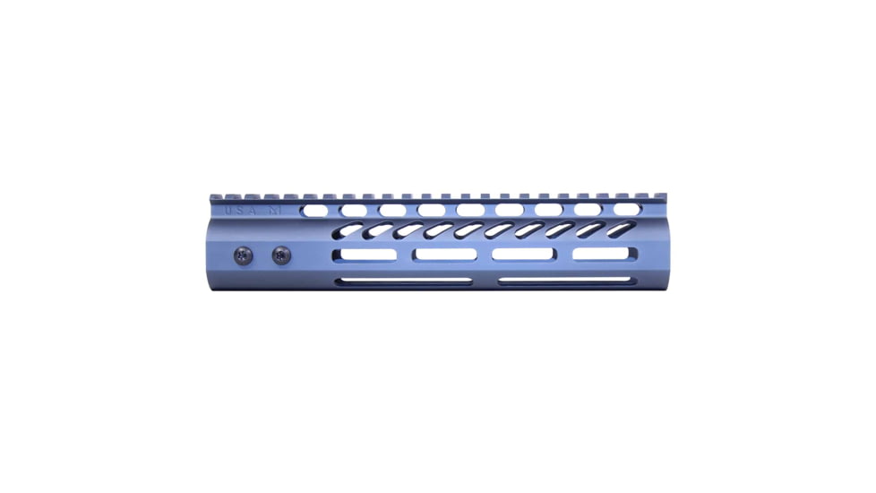 Guntec USA Ultra Lightweight Thin M-LOK System Free Floating Handguard w/Monolithic Top Rail, 9in, Grey, GT-9MLK-GREY