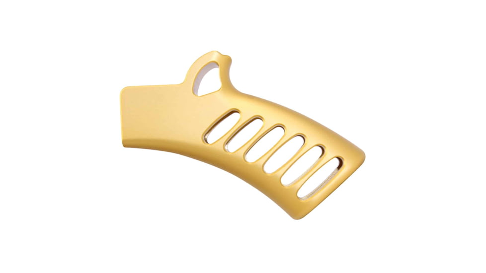 Guntec USA Ultralight Series Skeletonized Aluminum Featureless Grip, Anodized Gold, ULS-FG-GOLD