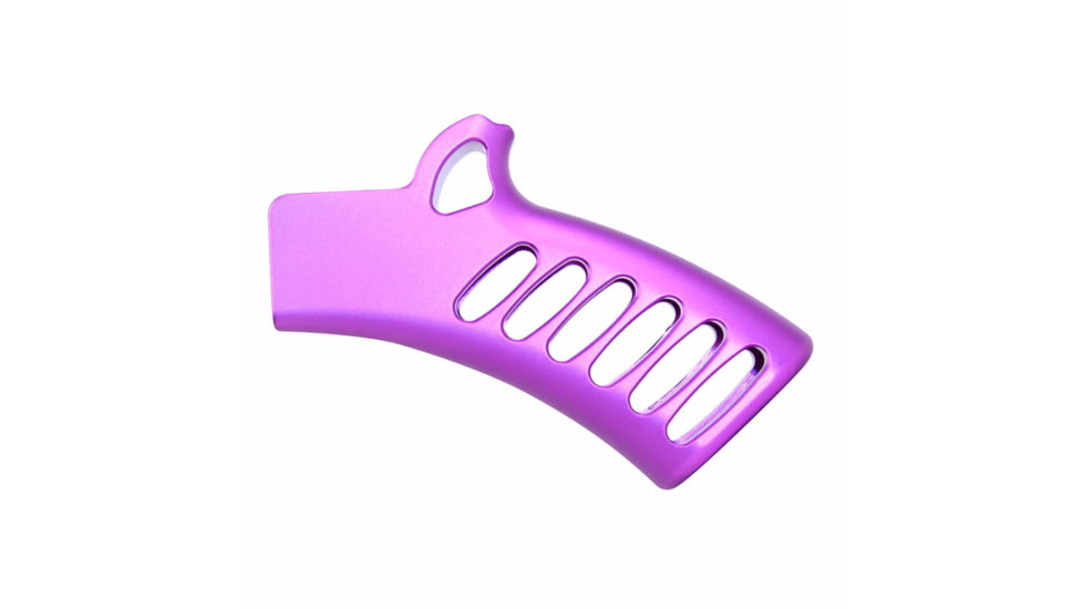 Guntec USA Ultralight Series Skeletonized Aluminum Featureless Grip, Anodized Purple, ULS-FG-PURPLE