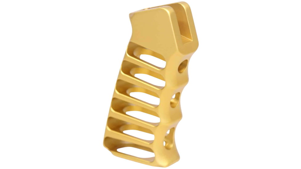 Guntec USA Ultralight Series Skeletonized Aluminum Pistol Grip, Anodized Gold, ULS-PG-GOLD