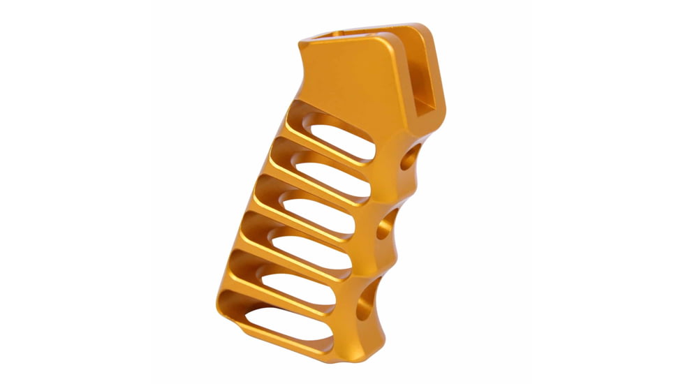 Guntec USA Ultralight Series Skeletonized Aluminum Pistol Grip, Anodized Orange, ULS-PG-ORANGE