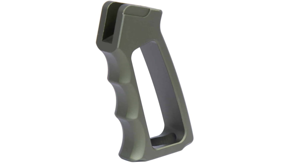 Guntec USA Ultralight Series Skeletonized Aluminum Pistol Grip, Gen 2, Anodized Green, ULS-PG-G2-GREEN