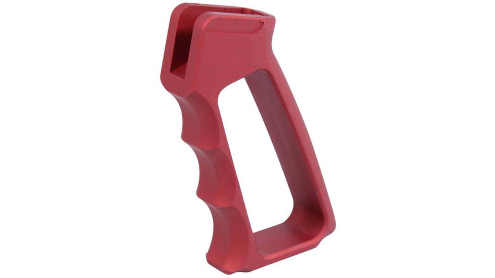 Guntec USA Ultralight Series Skeletonized Aluminum Pistol Grip, Gen 2, Anodized Red, ULS-PG-G2-RED