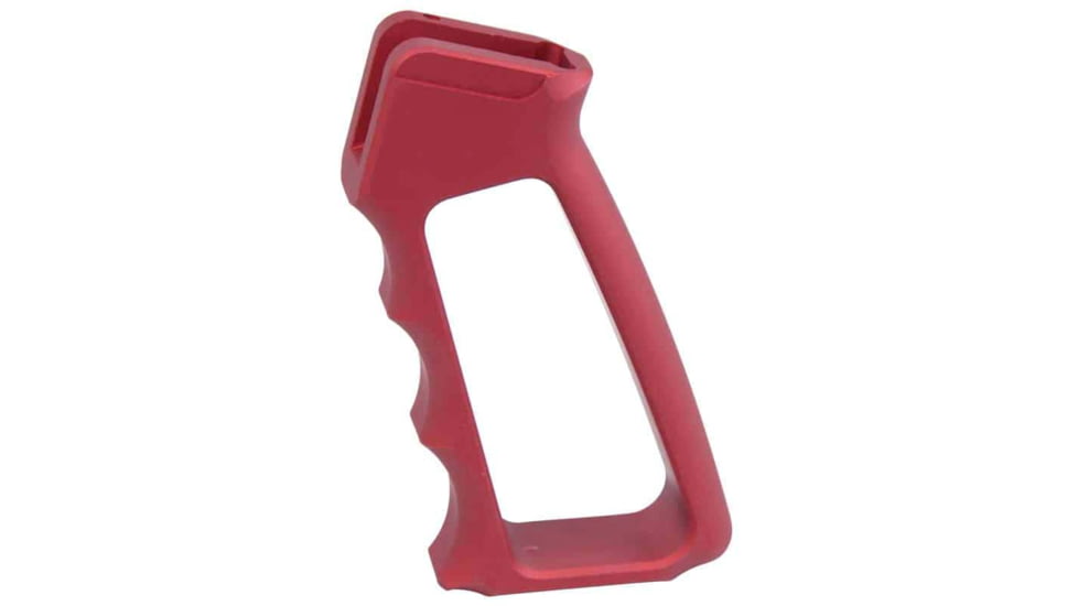Guntec USA Ultralight Series Skeletonized Aluminum Pistol Grip, Gen 2, Anodized Red, ULS-PG-G2-RED