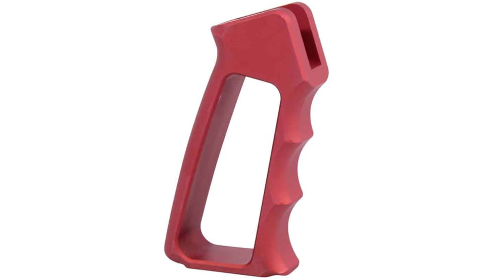 Guntec USA Ultralight Series Skeletonized Aluminum Pistol Grip, Gen 2, Anodized Red, ULS-PG-G2-RED