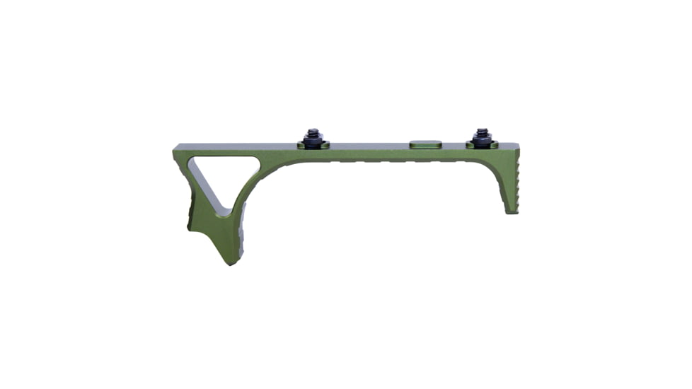 Guntec USA Ultralight Skeletonized Angled Grip For M-LOK, Anodized Green, MLK-AG-GREEN