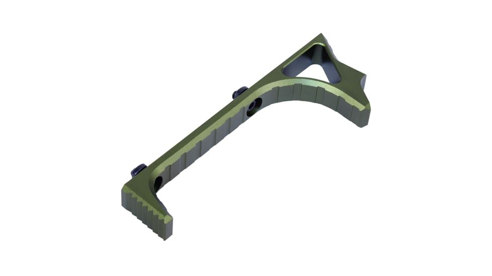 Guntec USA Ultralight Skeletonized Angled Grip For M-LOK, Anodized Green, MLK-AG-GREEN